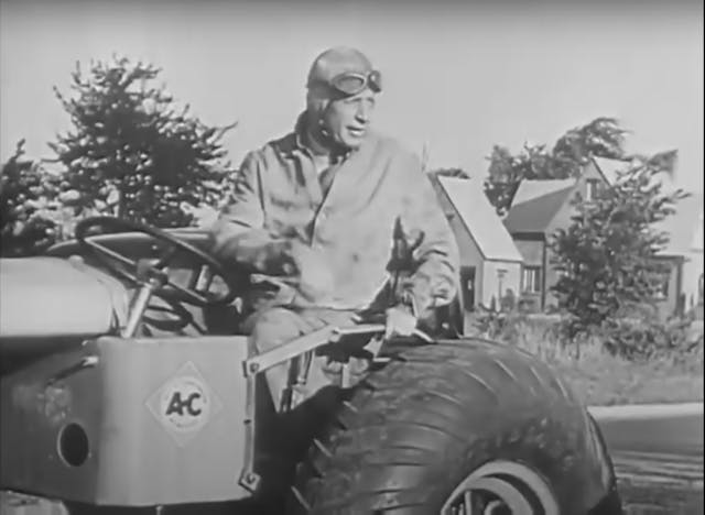 Ab Jenkins on Allis Chalmers tractor